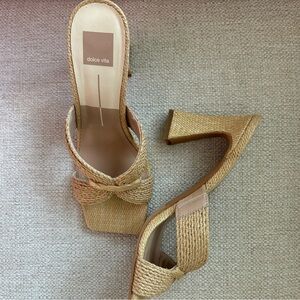 Dolce Vita Nitro raffia heels, 9.